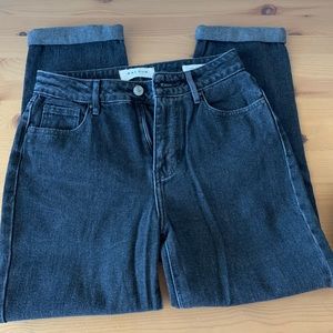 Pacsun Mom Jeans Gray/Black